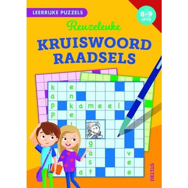 Deltas Leerrijke puzzels - Reuzeleuke kruiswoordraadsels 8-9 jaar