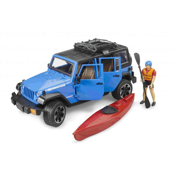 Bruder 2529 - Jeep Wrangler Rubicon Unlimited met kajak en figuur