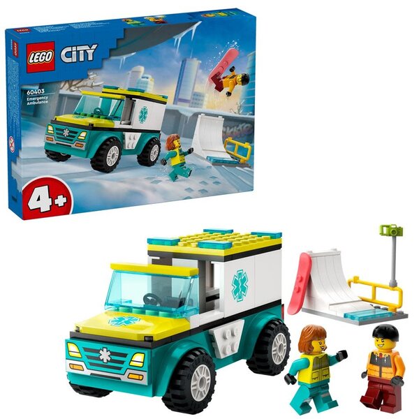 LEGO 60403 - Hulpdienst ambulance met snowboarder (uitlopend)