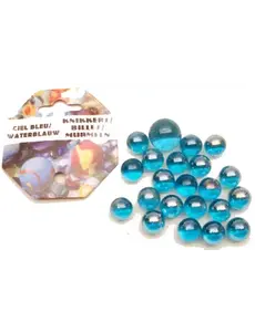  Knikkers 20+1 kristal waterblauw