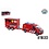 Kids Globe VW Transporter brandweer met aanhangwagen