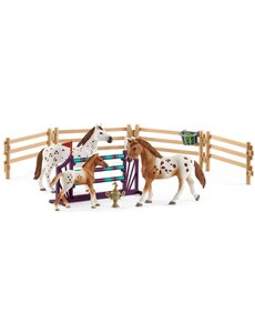 Schleich 42433 - Toernooi trainingsset met Appaloosa paarden