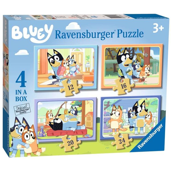 Ravensburger 4 in 1 puzzel, Bluey - 12/16/20/24 stukjes