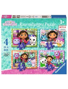 Ravensburger 4 in 1  puzzel, Gabby's Dollhouse, 12/16/20/24 stukjes