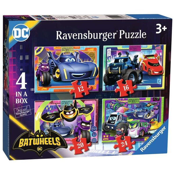 Ravensburger 4 in 1 puzzel Disney Batwheels, 12/16/20/24 stukjes