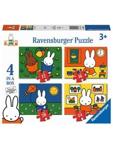 Ravensburger 4 in 1 puzzel, Nijntje heeft plezier, 12/16/20/24 stukjes