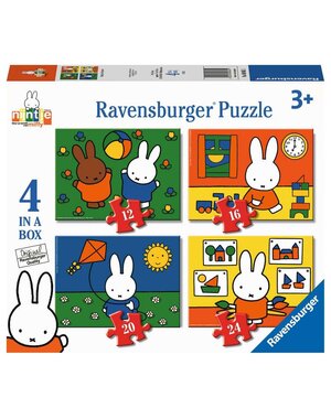 Ravensburger 4 in 1 puzzel Nijntje heeft plezier - 12/16/20/24 stukjes