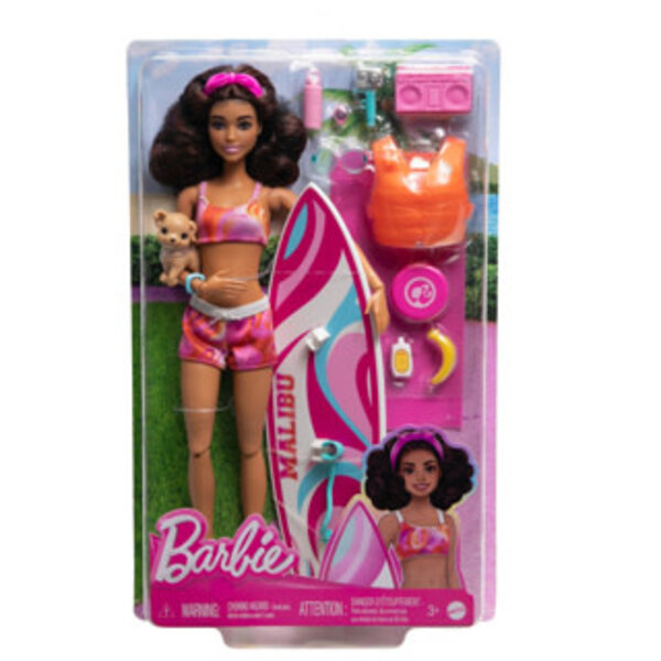 Mattel Barbie met surfboard assorti