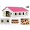 Kids Globe Paardenstal met 7 boxen roze (geschikt voor Schleich) - 610189