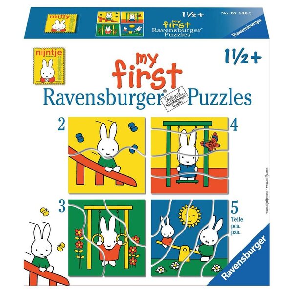 Ravensburger 4 in 1 puzzel Nijntje Mijn eerste puzzel - 2/3/4/5 stukjes