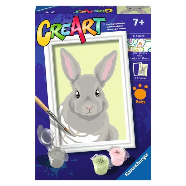 Ravensburger Schilderen op nummer - Gray Rabbit Konijn