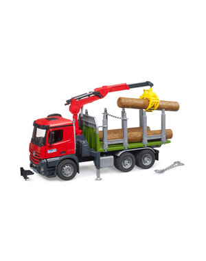Bruder 3669 - Mercedes Benz Arocs houtvrachtwagen LKW met laadkraan en grijper