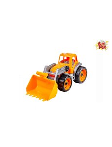 Sun Fun Tractor met shovel, oranje