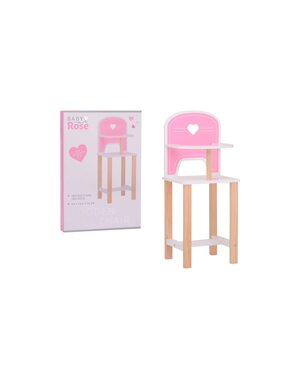 JohnToy Baby Rose houten poppenstoel