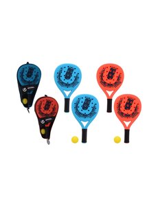 JohnToy Urban District Padel set met 2 rackets in draagtas, blauw of oranje