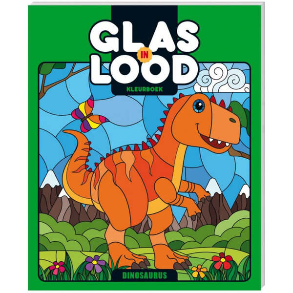 Image Books Glas-in-lood kleurboek - Dinosaurus