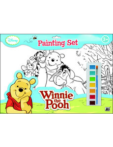  Winnie the Pooh schilderset met 5 grote kleurplaten en waterverf