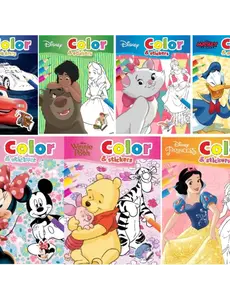  Kleurboek met stickers Disney, assorti