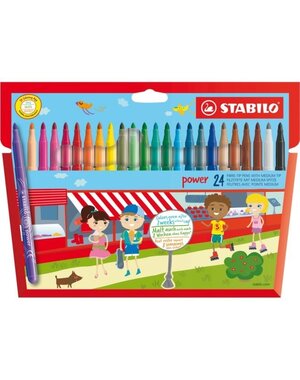 Stabilo Viltstiften met Power punt - 24 stuks