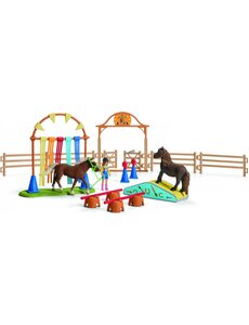 Schleich 42481 - Pony behendigheidstraining met hindernissen