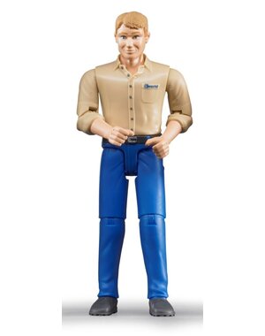 Bruder 60006 - Speelfiguur man: blank, blond, blauwe jeans