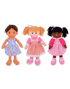 JohnToy Baby Rose zachte pop, 40 cm, assorti