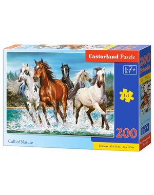 Castorland Roep van de natuur, paarden in de branding - 200  stukjes