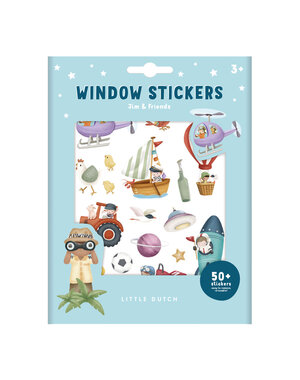 Little Dutch Raamstickers Jim en friends