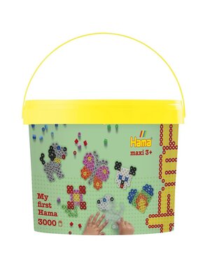 Hama Maxi Strijkkralen in emmer met 4 legbordjes - 3000 stuks