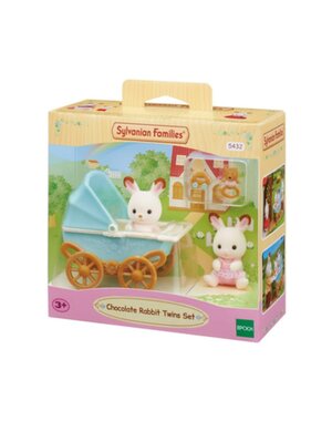 Sylvanian Families 5432 - Tweeling Chocoladekonijn met kinderwagen