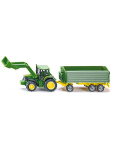 Siku 1843 - John Deere met frontlader en aanhanger