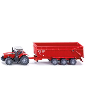Siku 1844 - Massey Ferguson met aanghanger
