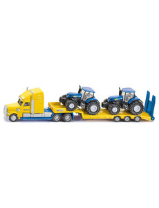 Siku 1805 - Dieplader met New Holland tractors