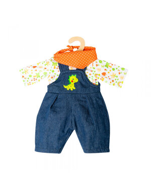 Heless Tuinbroek met shirt en shawl Dino 28-35 cm
