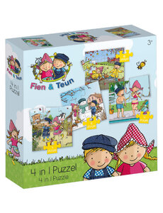  4 in 1 puzzel Fien en Teun - 4/6/9/16 stukjes