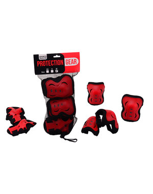JohnToy Beschermset rood/zwart - maat XS, S, M
