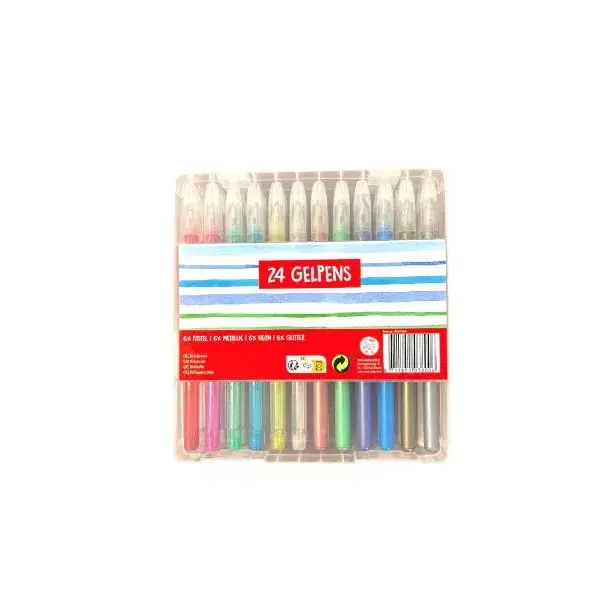 Gelpennen Rainbow, 24 stuks