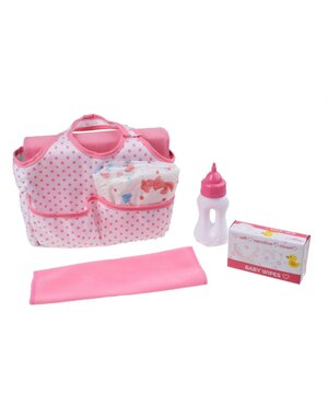 JohnToy Luiertas met accessoires Baby Rose