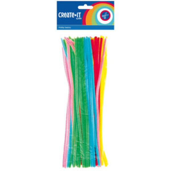 Create it Chenille draad 30 cm  - 50 stuks Fluor kleuren