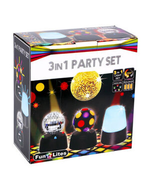  Disco 3 in 1 Party set