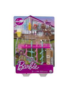 Mattel Barbie mini speelset Voetbaltafel met hondje
