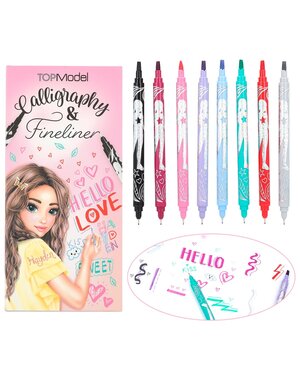 TOPModel Kalligrafeer en fineliner set