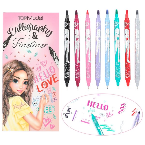 TopModel Kalligrafeer en fineliner set