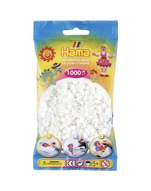 Hama Strijkkralen wit - 1000 st.