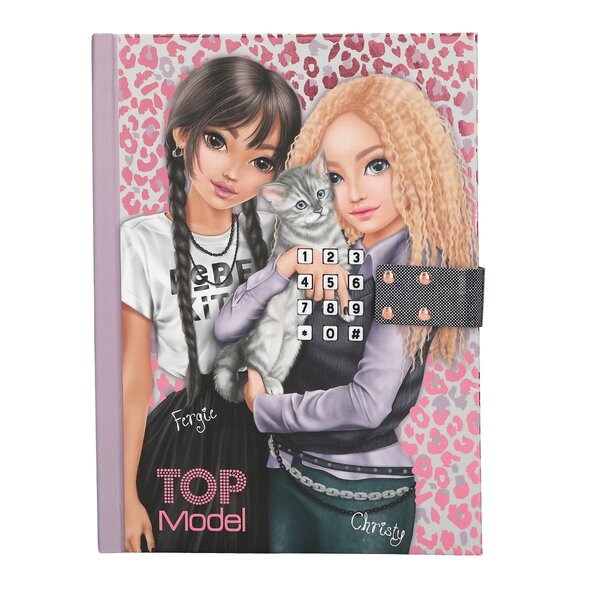TopModel Dagboek met code en geluid REBEL KITTY