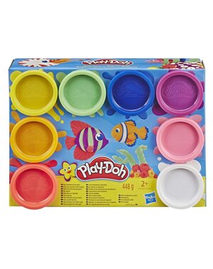 Play-Doh Klei in regenboogkleuren, 8 potjes - 448 gram