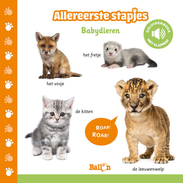 Ballon Geluidenboek Babydieren