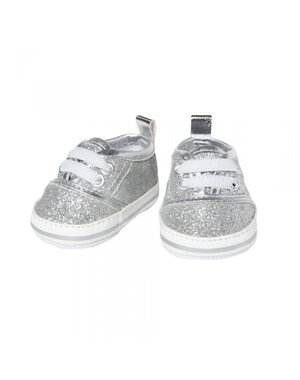 Heless Poppenschoen sneakers - Glitter zilver (38-45)
