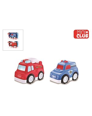  Mini Club Brandweer of Politieauto - 25 cm