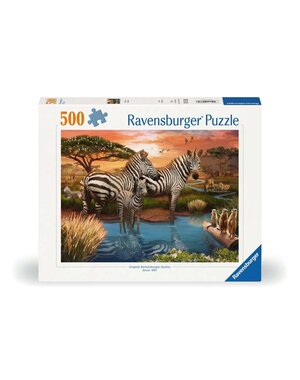Ravensburger Zebra's bij drinkplaats - 500 stukjes
